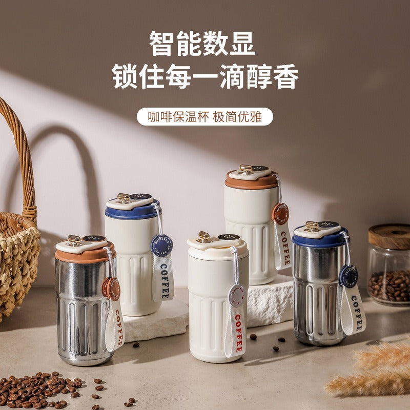 New Portable Stainless steel Thermos Coffee cup with LED temperature display